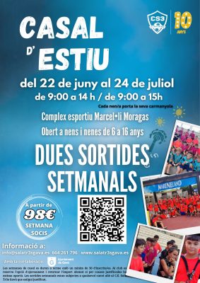 Energetic Summer Camp Poster in Blue Hues